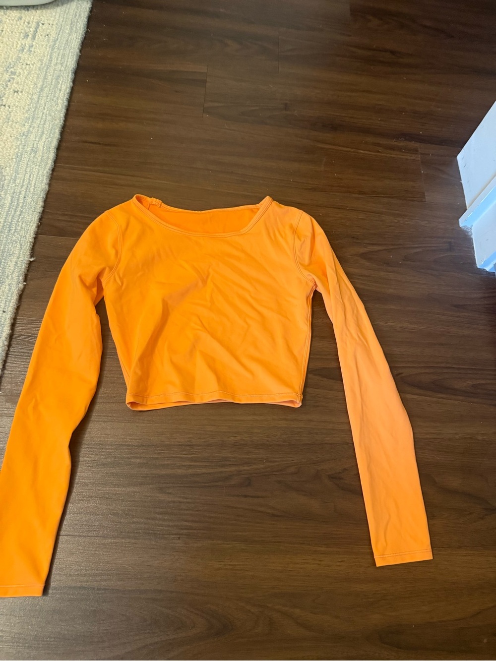 lululemon athletica Orange Long-Sleeve Crop Top